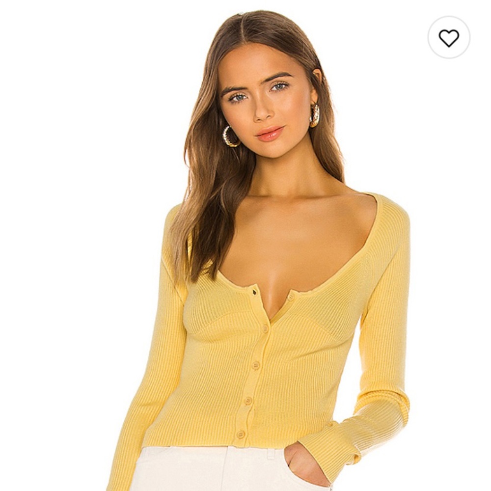 Lovers + Friends “acima” yellow cardigan, XS